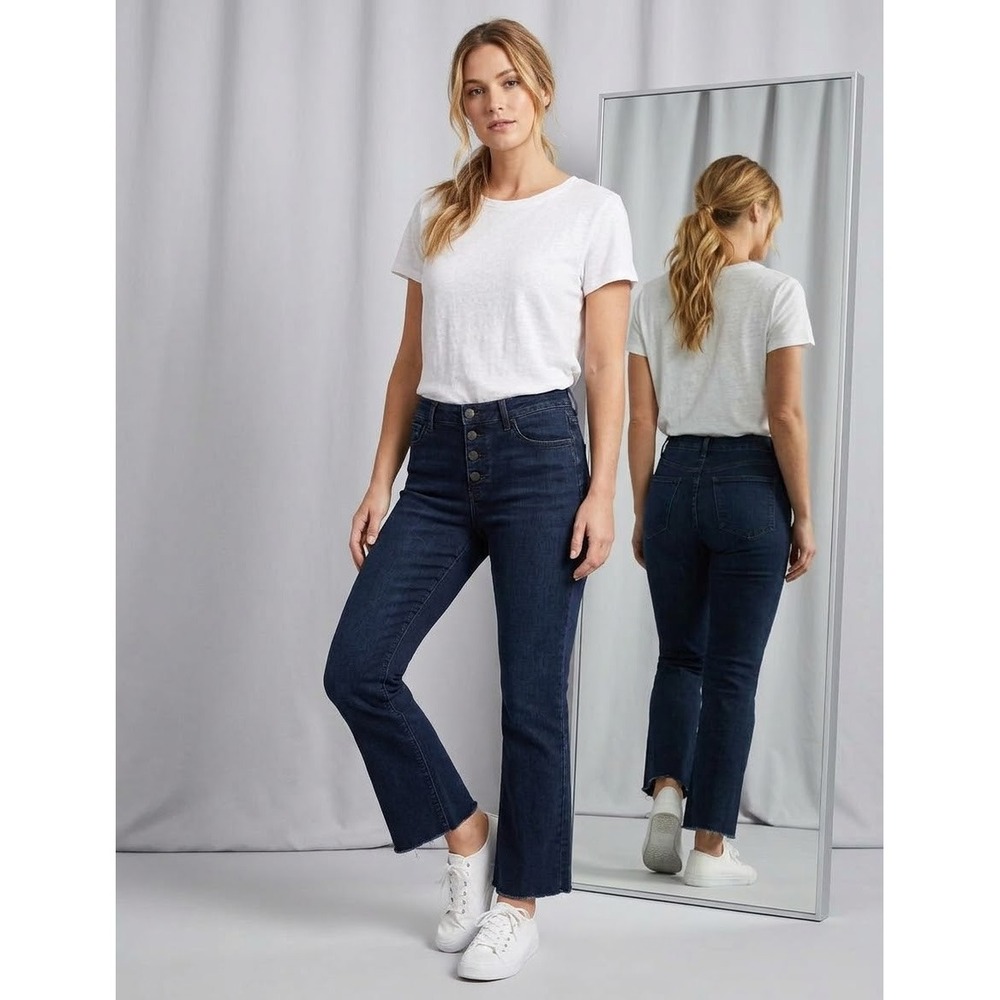 Dear John Ankle Flare Jeans Womens 31 Blue Excellent